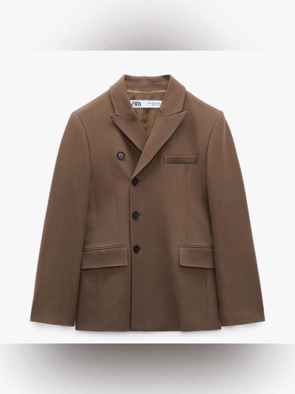 ZARA LIMITED EDITION DOUBLE BREASTED WOOL BLAZER SIZE S